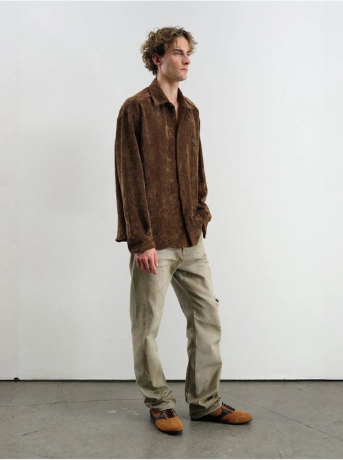 Chemise boutonnée oversize en gabardine giesto - Kiabi Chemise boutonnée oversize en gabardine giesto - Kiabi