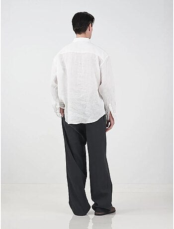 Chemise boutonnée oversize en lin giesto