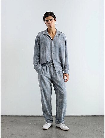 Chemise boutonnée oversize texturée giesto