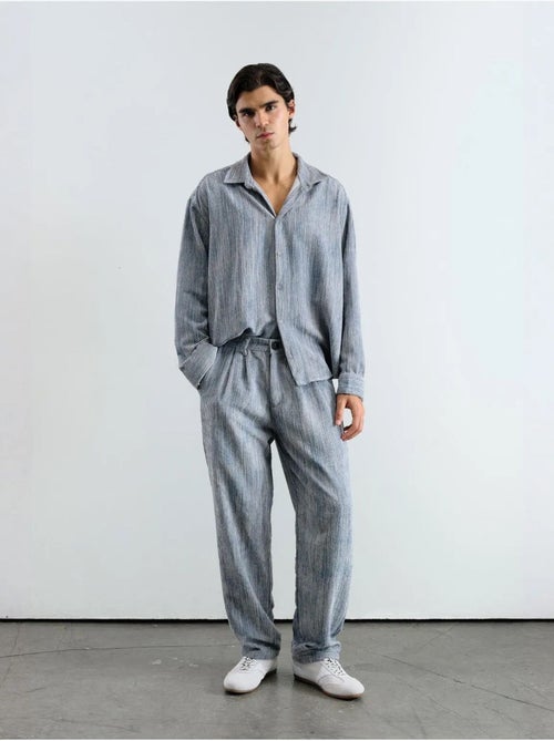 Chemise boutonnée oversize texturée giesto - Kiabi Chemise boutonnée oversize texturée giesto - Kiabi
