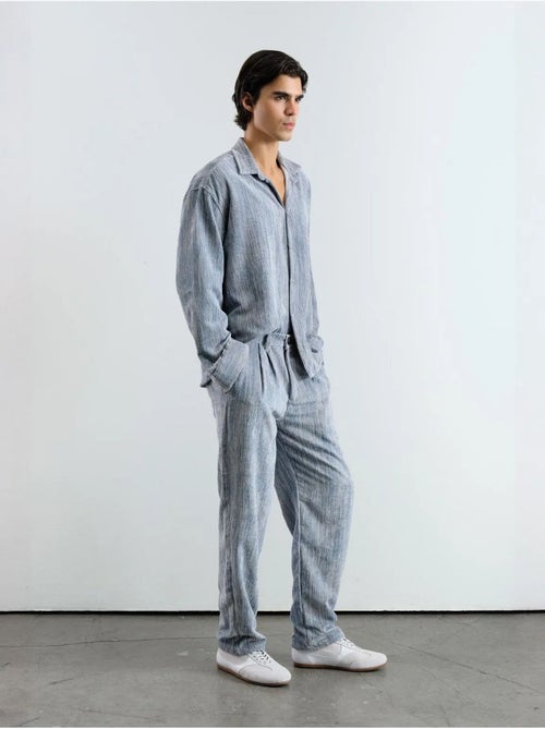 Chemise boutonnée oversize texturée giesto - Kiabi Chemise boutonnée oversize texturée giesto - Kiabi