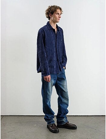 Chemise boutonnée oversize texturée giesto