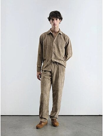 Chemise boutonnée oversize texturée giesto
