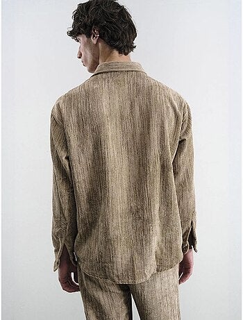 Chemise boutonnée oversize texturée giesto