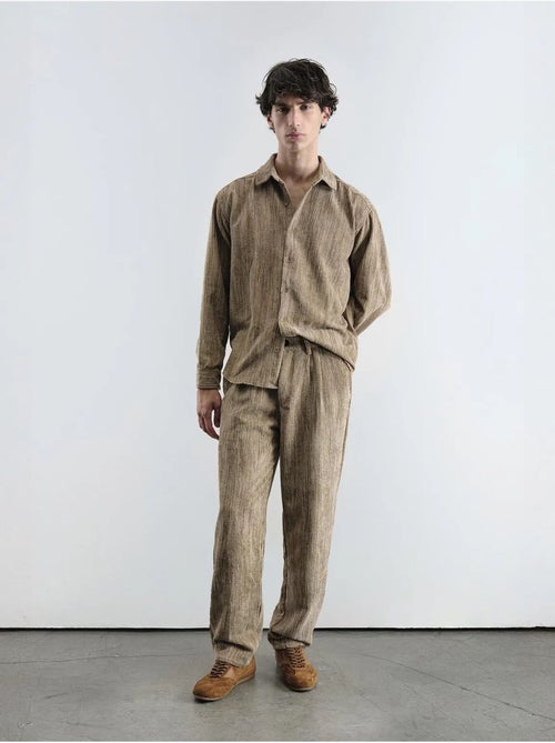 Chemise boutonnée oversize texturée giesto - Kiabi Chemise boutonnée oversize texturée giesto - Kiabi