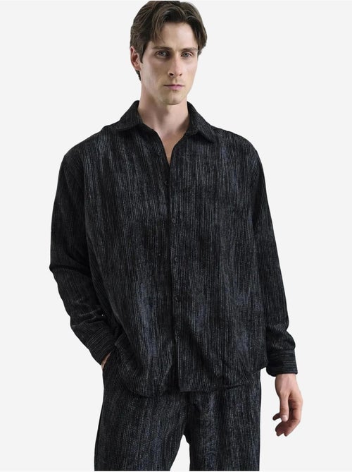 Chemise boutonnée oversize texturée giesto - Kiabi Chemise boutonnée oversize texturée giesto - Kiabi