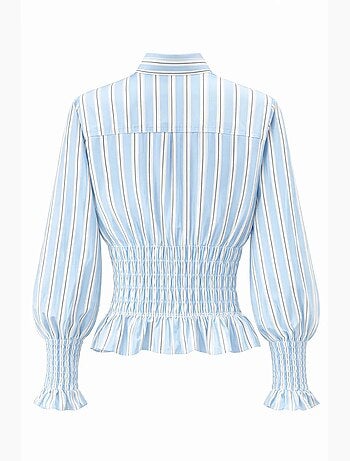 Chemise boutonnée rayée avec détail élastique mixray