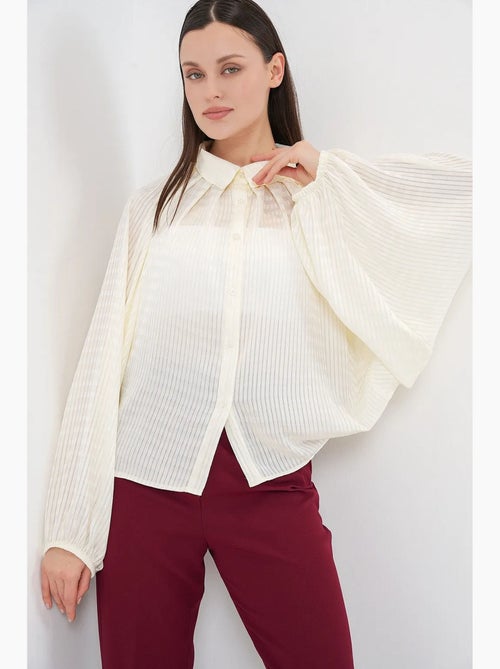 Chemise boutonnée rayée oversize bdart - Kiabi Chemise boutonnée rayée oversize bdart - Kiabi