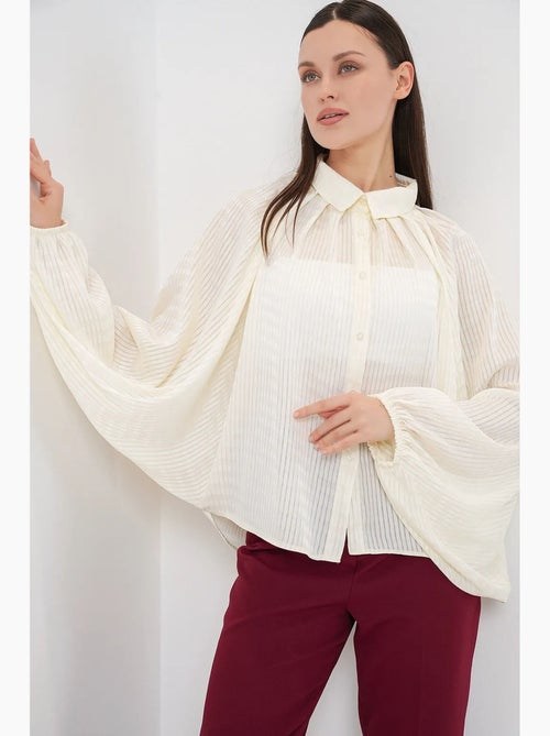 Chemise boutonnée rayée oversize bdart - Kiabi Chemise boutonnée rayée oversize bdart - Kiabi