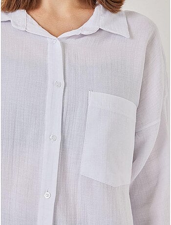 Chemise boutonnée surdimensionnée à manches longues bdart