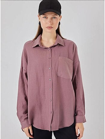 Chemise boutonnée surdimensionnée à manches longues bdart