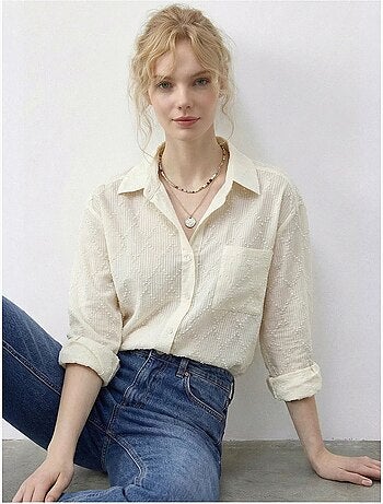 Chemise boutonnée texturée à coupe décontractée lucci