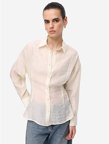 Chemise boutonnée texturée ajustée mixray