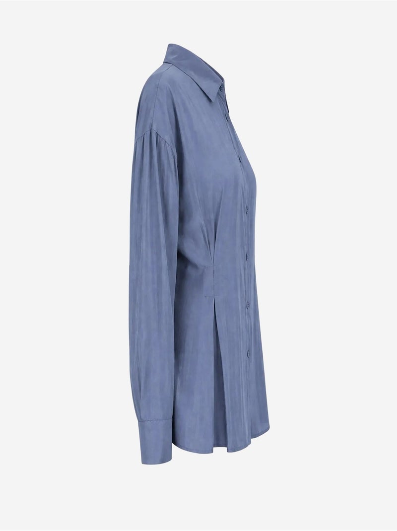 Chemise boutonnée texturée ajustée mixray Bleu marine - Kiabi