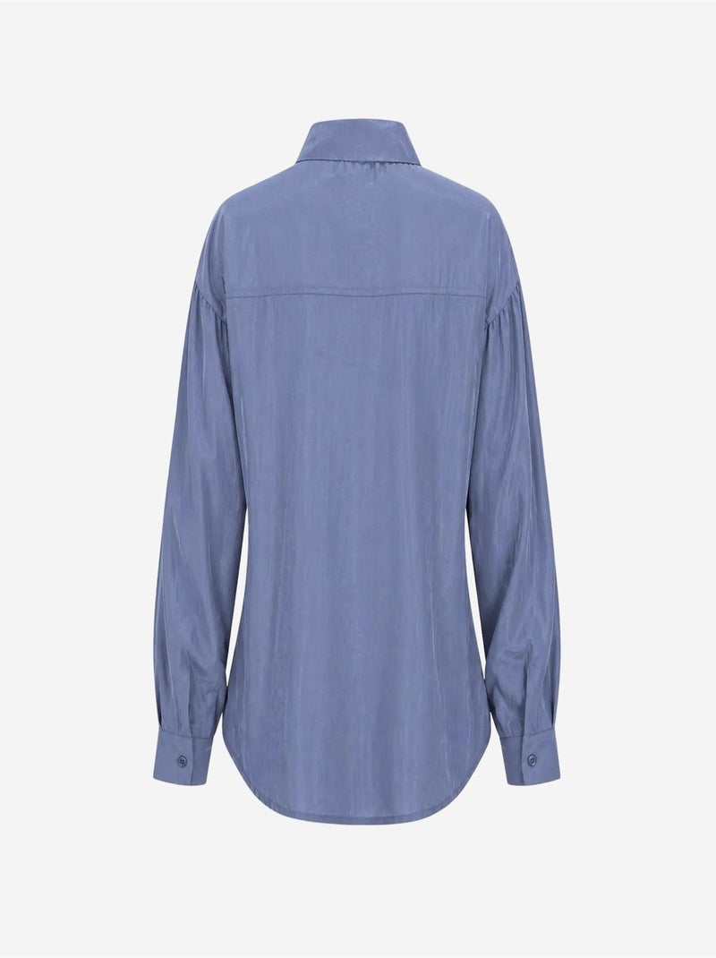 Chemise boutonnée texturée ajustée mixray Bleu marine - Kiabi