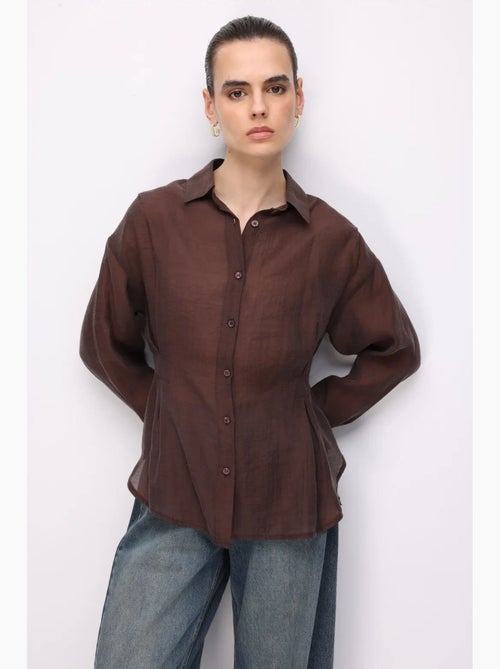 Chemise boutonnée texturée ajustée mixray - Kiabi Chemise boutonnée texturée ajustée mixray - Kiabi