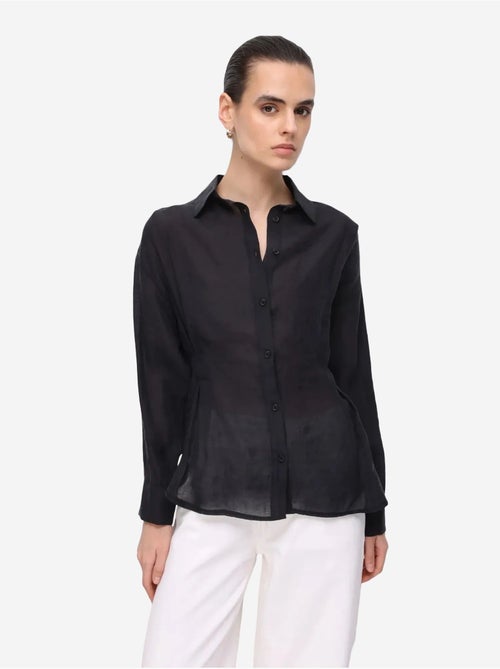 Chemise boutonnée texturée ajustée mixray - Kiabi Chemise boutonnée texturée ajustée mixray - Kiabi