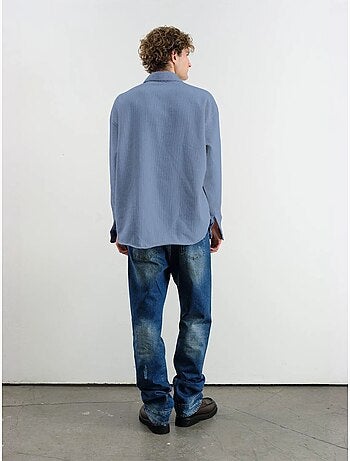 Chemise boutonnée texturée oversize giesto