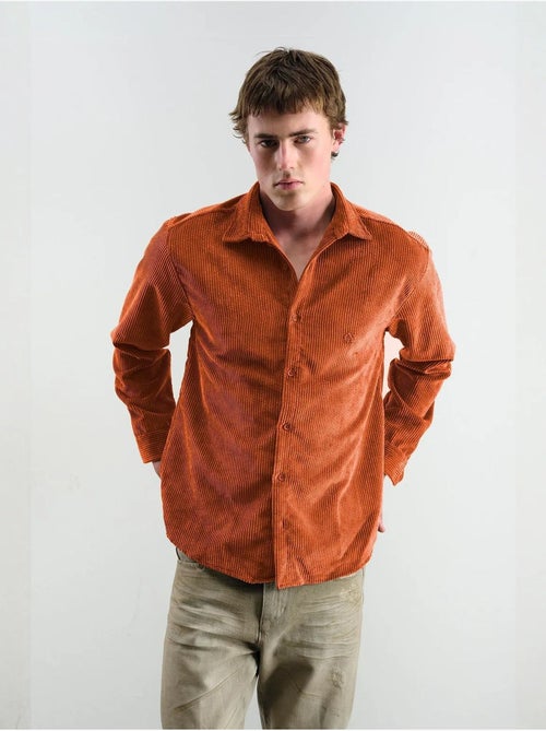 Chemise boutonnée texturée oversize giesto - Kiabi Chemise boutonnée texturée oversize giesto - Kiabi