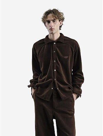 Chemise boutonnée texturée pelucheuse giesto