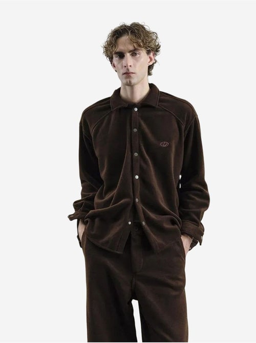 Chemise boutonnée texturée pelucheuse giesto - Kiabi Chemise boutonnée texturée pelucheuse giesto - Kiabi