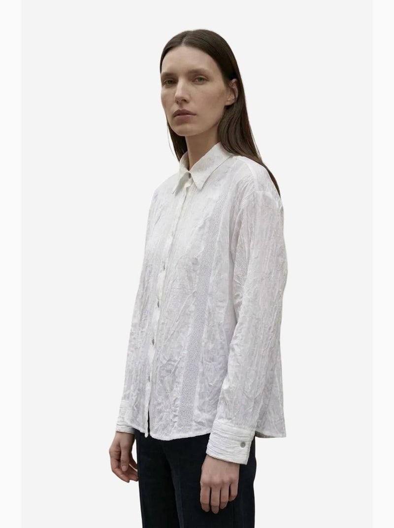 Chemise boutonnée texturée tissée my fashion Blanc - Kiabi