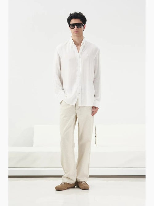 Chemise boutonnée unie en tencel giesto - Kiabi Chemise boutonnée unie en tencel giesto - Kiabi