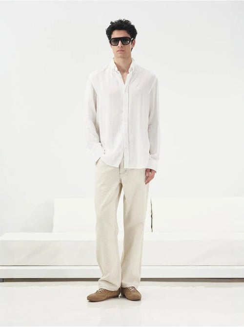 Chemise boutonnée unie giesto en tencel - Kiabi Chemise boutonnée unie giesto en tencel - Kiabi