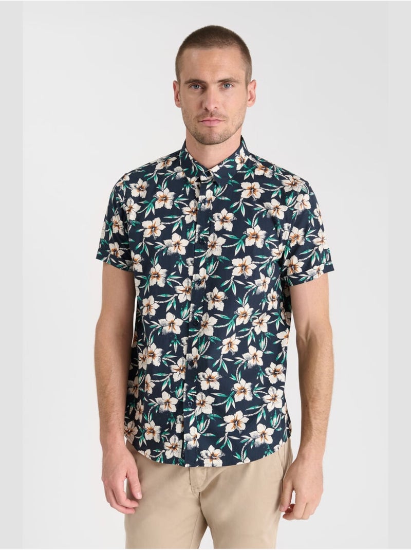 Chemise brisel 'le temps des cerises' Bleu - Kiabi