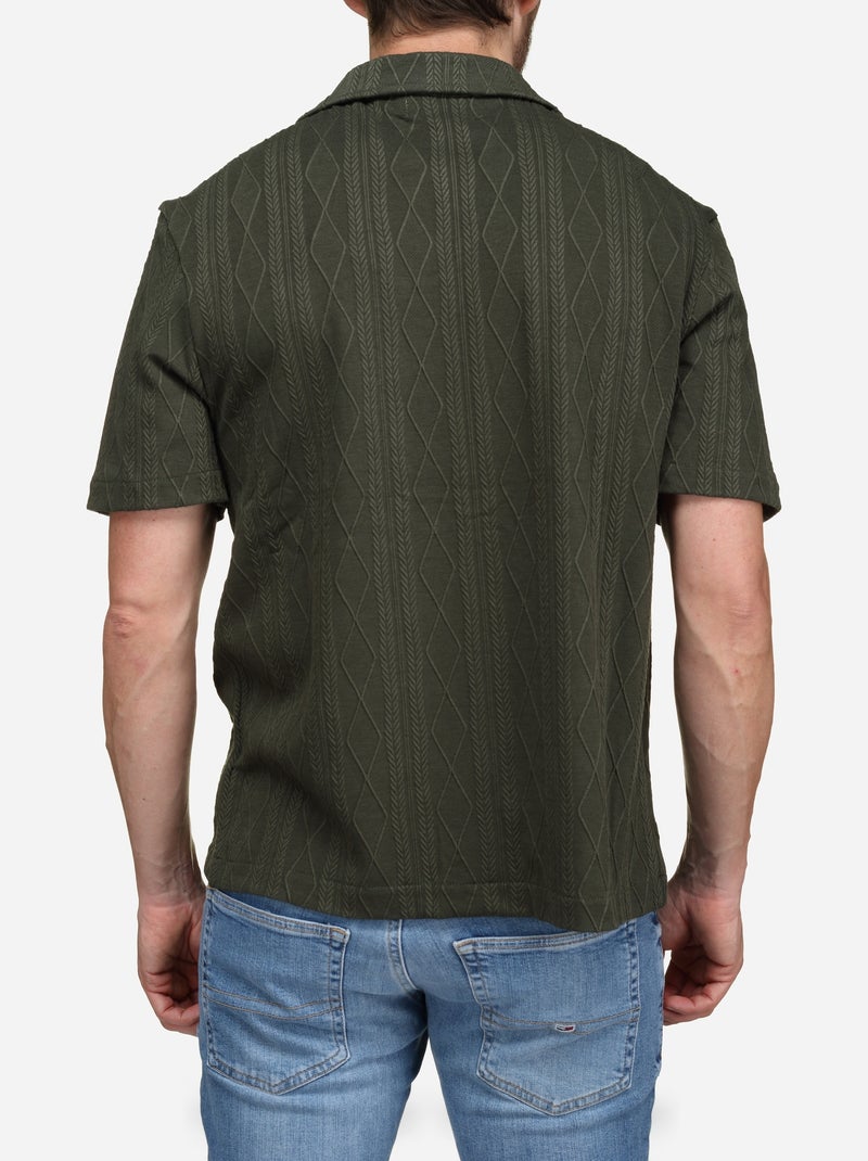 Chemise brodée - Frilivin Vert foncé - Kiabi