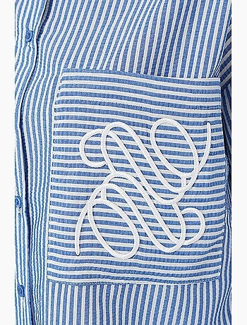 Chemise brodée à poche unique bdart