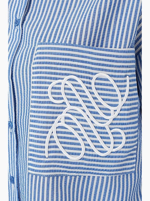 Chemise brodée à poche unique bdart - Kiabi Chemise brodée à poche unique bdart - Kiabi
