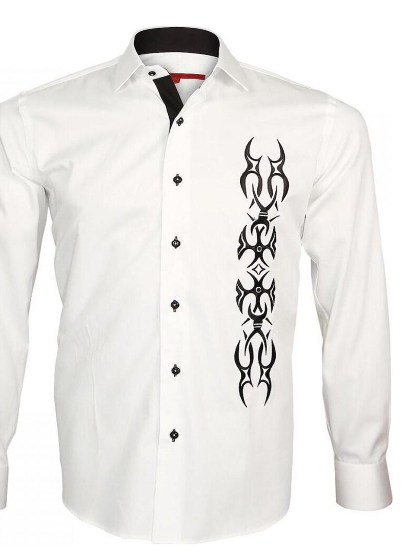 Chemise brodée ETNICA Blanc - Kiabi