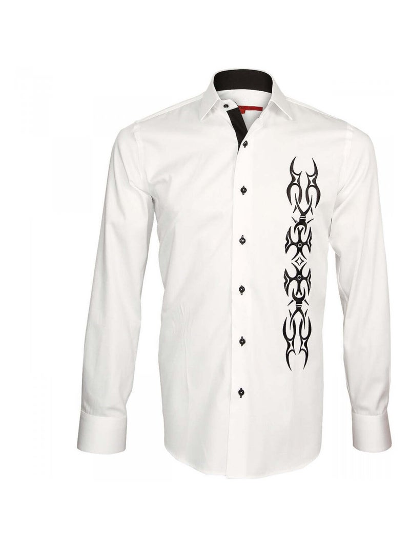 Chemise brodée ETNICA Noir - Kiabi