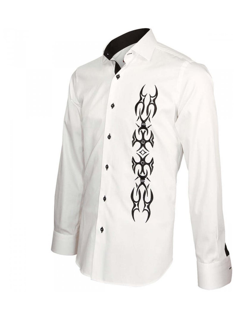 Chemise brodée ETNICA Noir - Kiabi