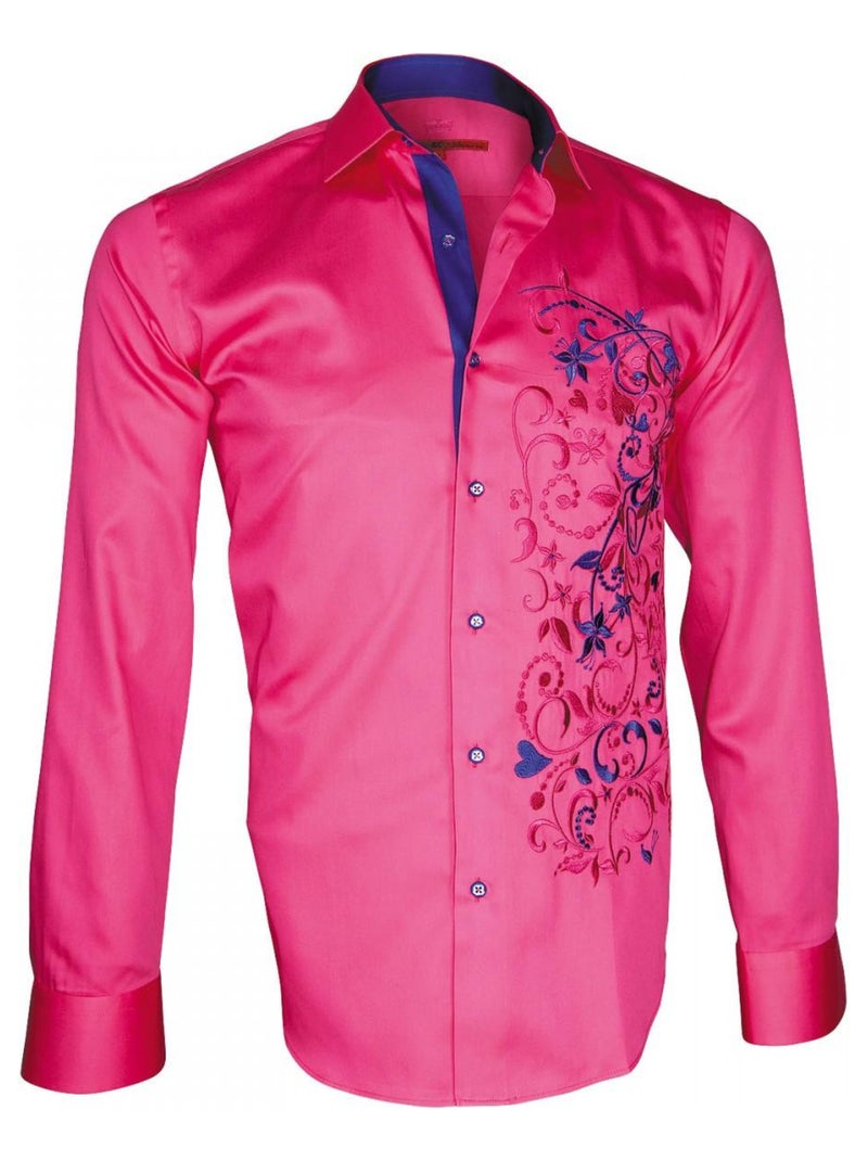 Chemise brodée FLOWERTY Rose - Kiabi