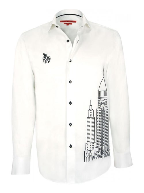 Chemise brodée NEW YORK - Kiabi