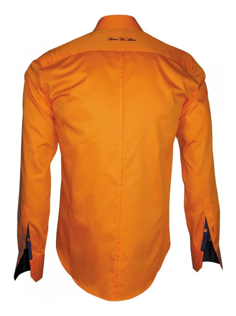 Chemise brodée PAYSLEY Orange - Kiabi