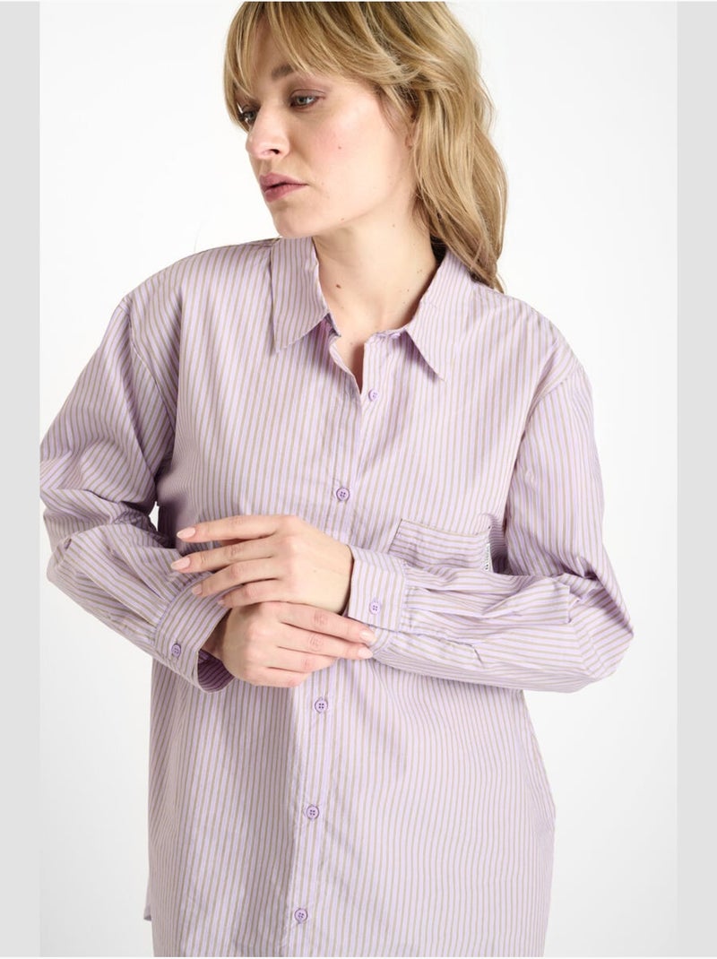 Chemise caliagi 'le temps des cerises' Violet - Kiabi