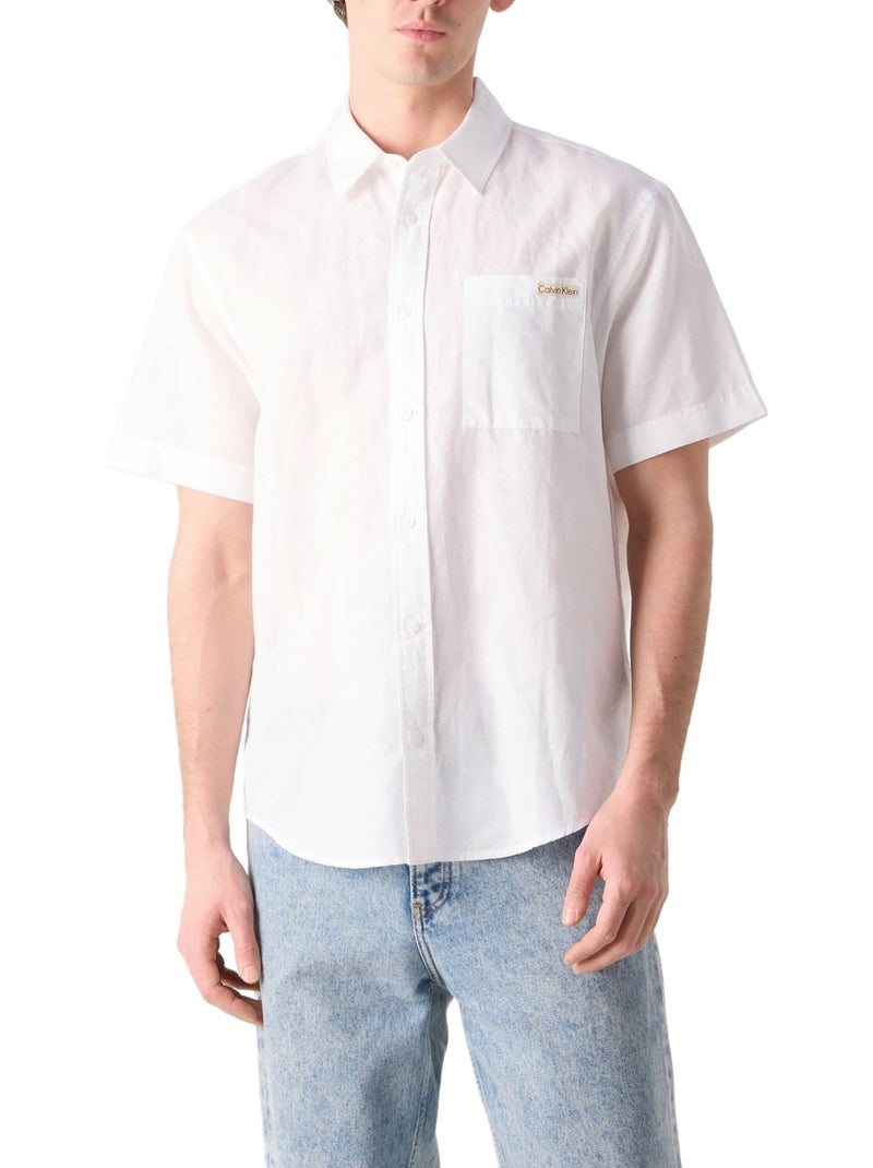Chemise Calvin Klein manches courtes Blanc - Kiabi