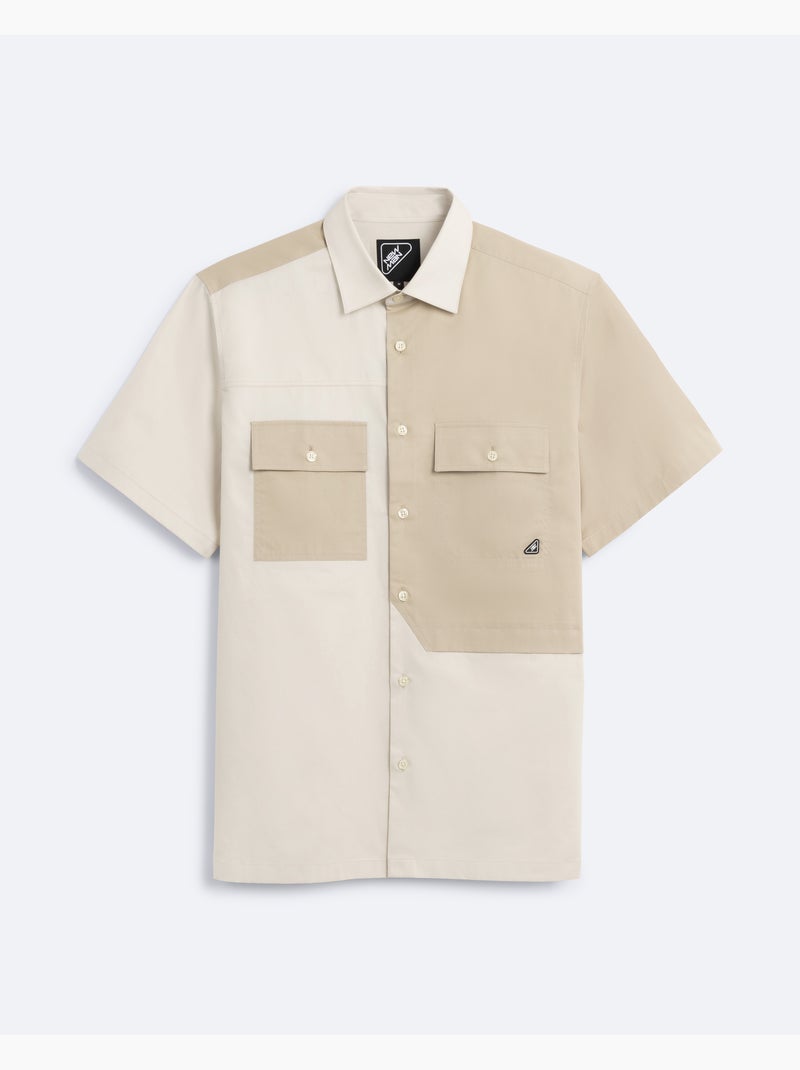 Chemise Camp   Regular - New Man Beige - Kiabi