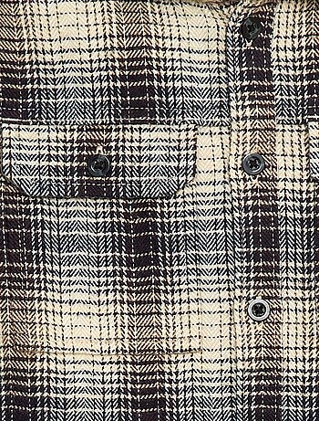 Chemise carreaux à capuche