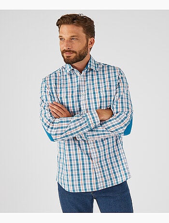 Chemise carreaux à coudières - damart