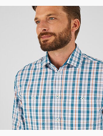 Chemise carreaux à coudières - damart