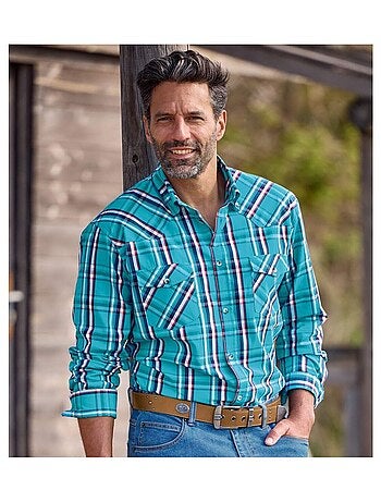 Chemise Carreaux Popeline - ATLAS FOR MEN