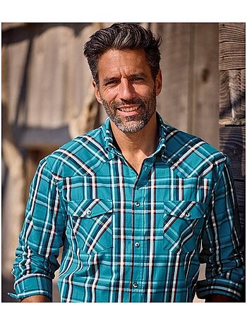 Chemise Carreaux Popeline - ATLAS FOR MEN