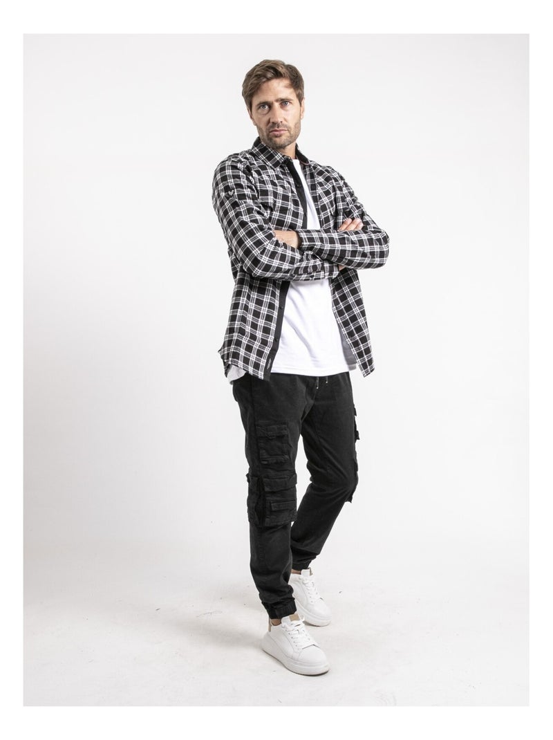 Chemise carreaux TAMIER Noir - Kiabi