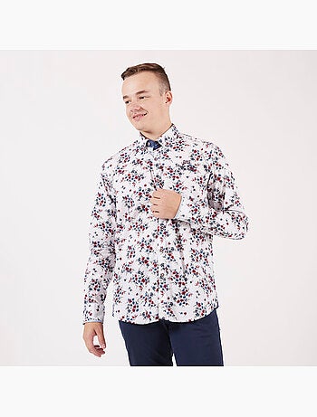 CHEMISE CASUAL BRIGHT FLOWERS
