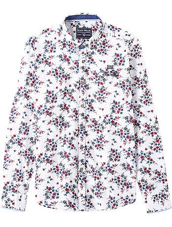 CHEMISE CASUAL BRIGHT FLOWERS