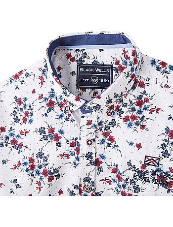 CHEMISE CASUAL BRIGHT FLOWERS